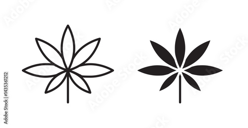 Weed icons. Vector isolated elements concept