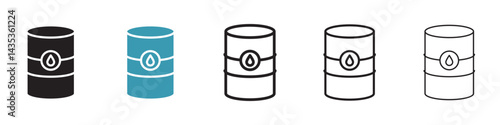 Fuel barrel vector icon logo or illustration