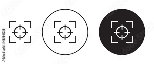 Focusing vector icon logo or illustration