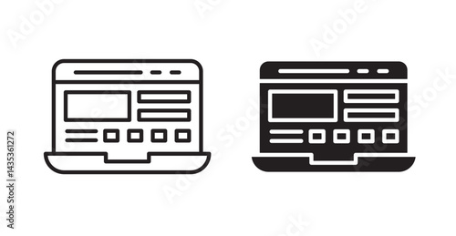 Web portal icons. Vector isolated elements concept