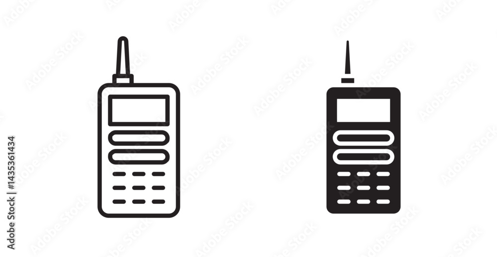 Walkie talkie icons. Vector isolated elements concept Walkie talkie icons. Vector isolated elements concept