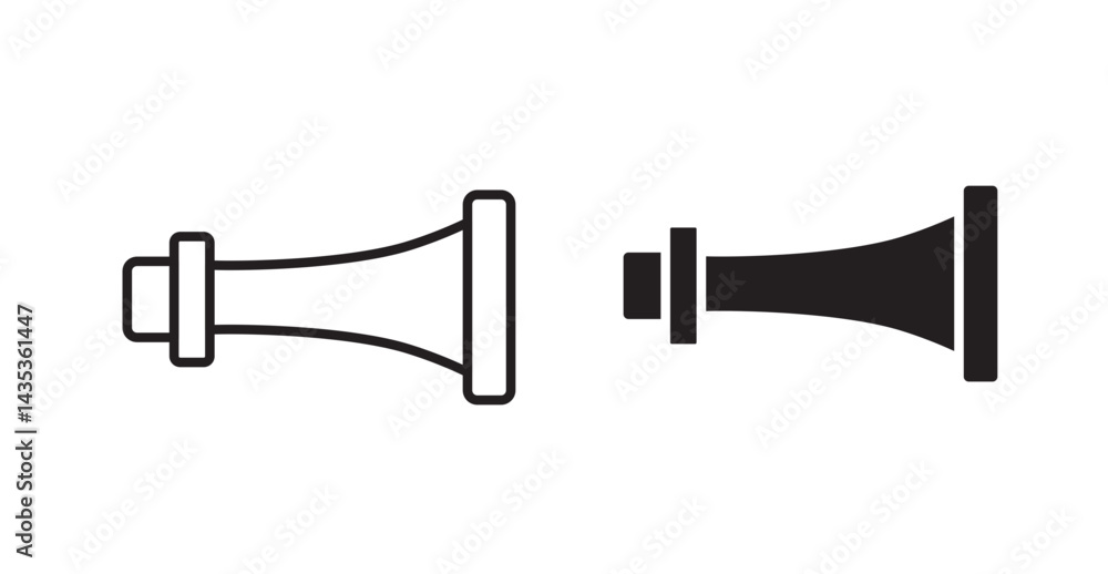 Vuvuzela icons. Vector isolated elements concept Vuvuzela icons. Vector isolated elements concept