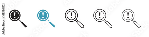 Finding problem vector icon logo or illustration