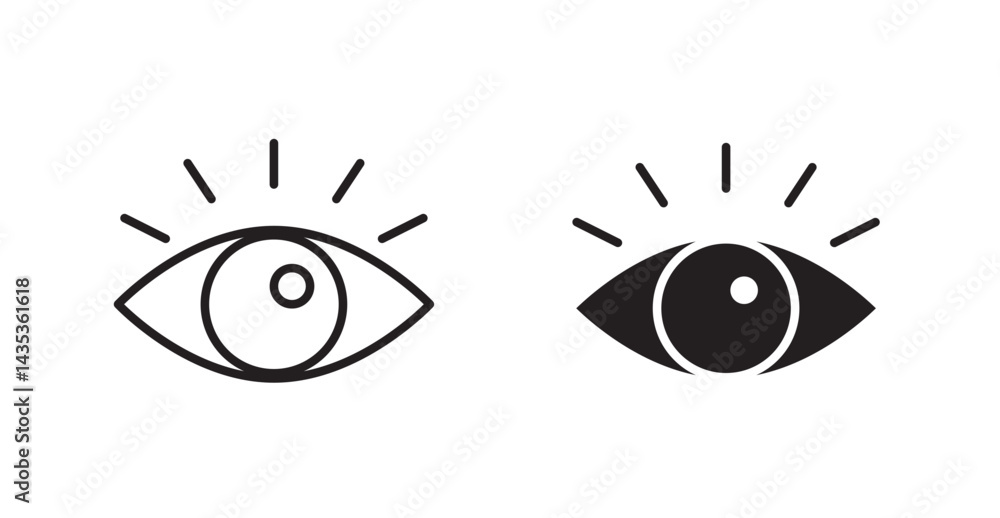 Obraz premium Visible icons. Vector isolated elements concept