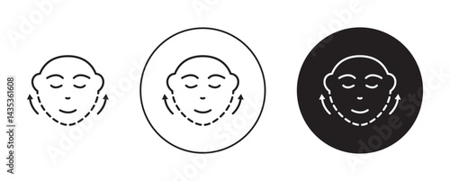 Facelift vector icon logo or illustration