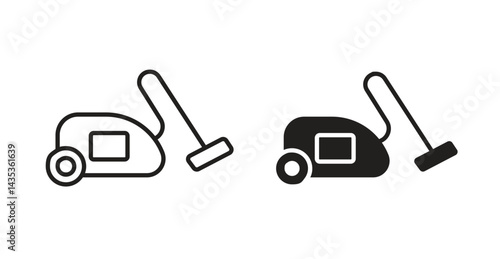 Vacuum cleaner icons. Vector isolated elements concept