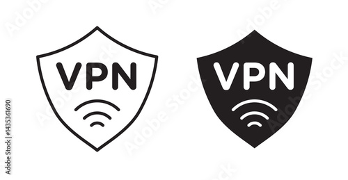 VPN icons. Vector isolated elements concept