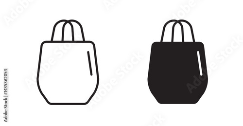Tote bag icons. Vector isolated elements concept