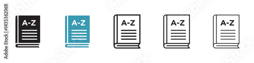 Dictionaries vector icon logo or illustration