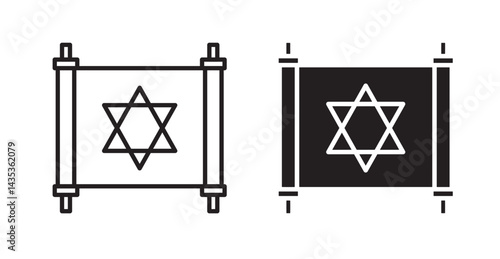 Torah icons. Vector isolated elements concept