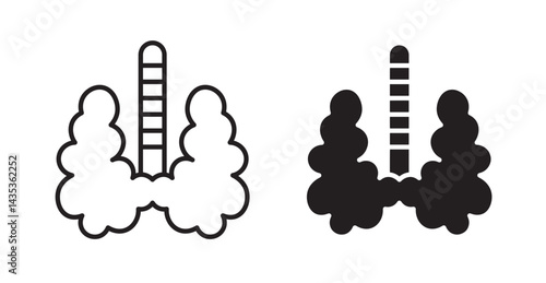 Thyroid gland icons. Vector isolated elements concept