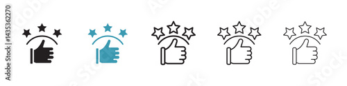 Customer satisfaction vector icon logo or illustration