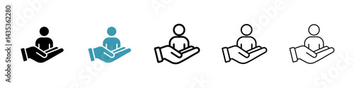 Customer retention vector icon logo or illustration