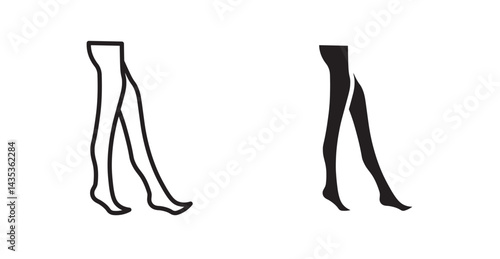 Tights icons. Vector isolated elements concept