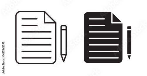 Thesis icons. Vector isolated elements concept