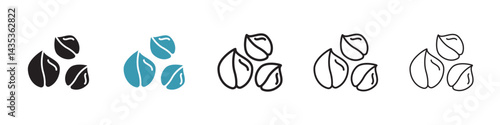 Chickpea vector icon logo or illustration