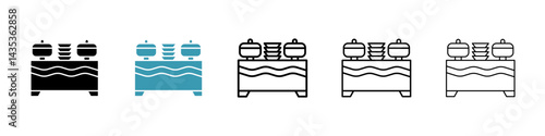 Catering buffet vector icon logo or illustration