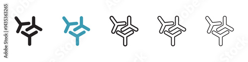 Bifidobacterium probiotics vector icon logo or illustration