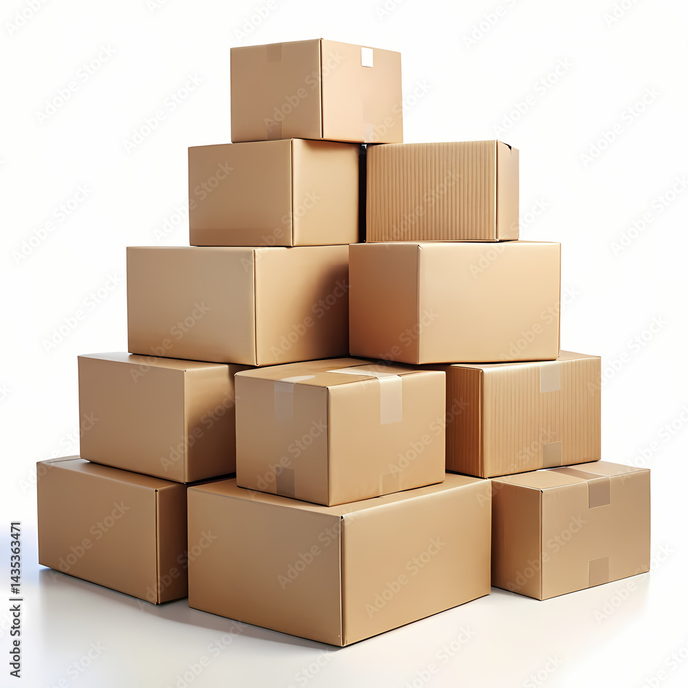 stack of cardboard boxes stack of cardboard boxes