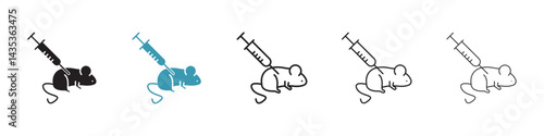 Animal testing vector icon logo or illustration