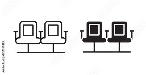Seats icons. Vector isolated elements concept