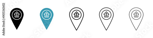 Address vector icon logo or illustration