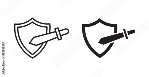 Role playing game icons. Vector isolated elements concept