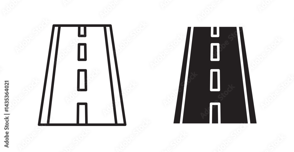 Road icons. Vector isolated elements concept Road icons. Vector isolated elements concept