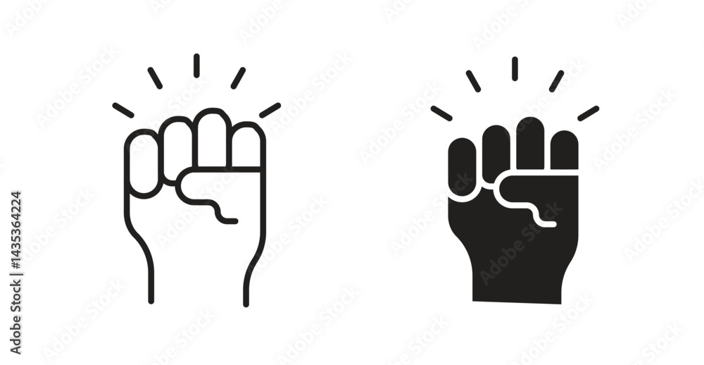 Rebellion icons. Vector isolated elements concept Rebellion icons. Vector isolated elements concept