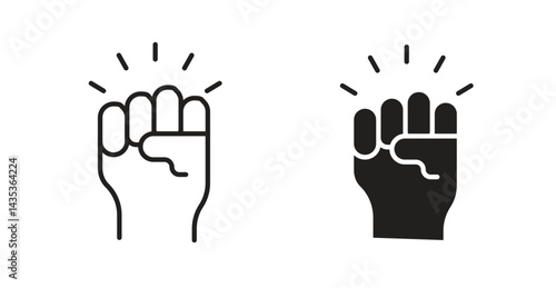 Rebellion icons. Vector isolated elements concept