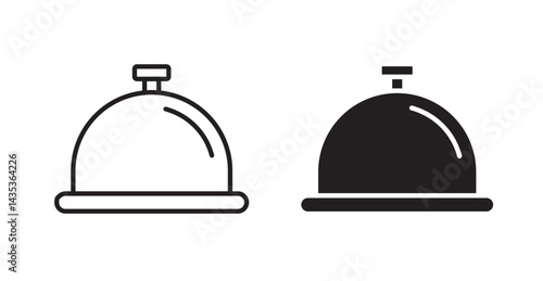 Reception bell icons. Vector isolated elements concept