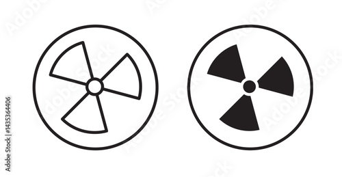 Radioactive icons. Vector isolated elements concept