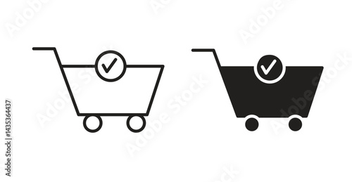 Purchase order icons. Vector isolated elements concept