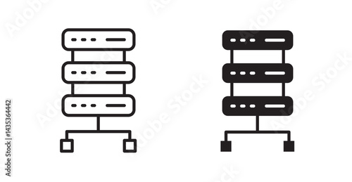 Proxy server icons. Vector isolated elements concept