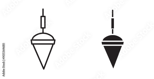 Plumb bob icons. Vector isolated elements concept