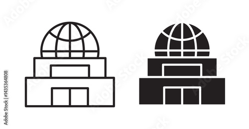 Planetarium icons. Vector isolated elements concept