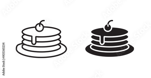 Pancake icons. Vector isolated elements concept