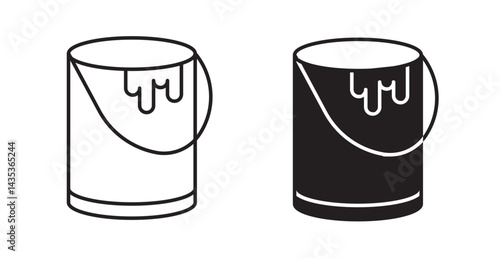 Paint Bucket icons. Vector isolated elements concept