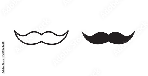 Moustache icons. Vector isolated elements concept