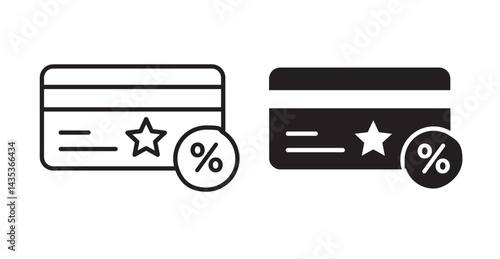 Loyalty card icons. Vector isolated elements concept