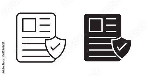 License icons. Vector isolated elements concept