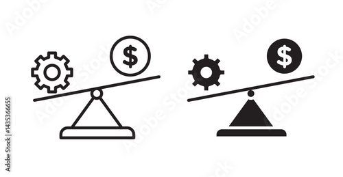 Leverage icons. Vector isolated elements concept