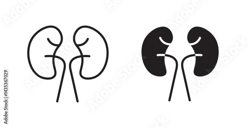 Kidney icons. Vector isolated elements concept