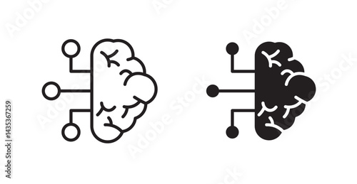Intelligence icons. Vector isolated elements concept