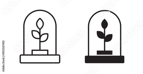 Incubator icons. Vector isolated elements concept