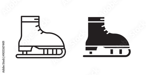 Ice skating icons. Vector isolated elements concept
