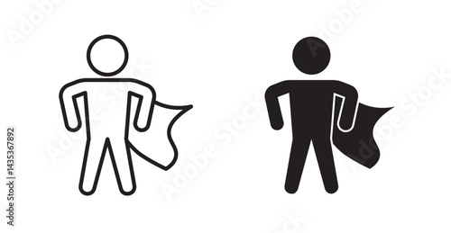 Hero icons. Vector isolated elements concept