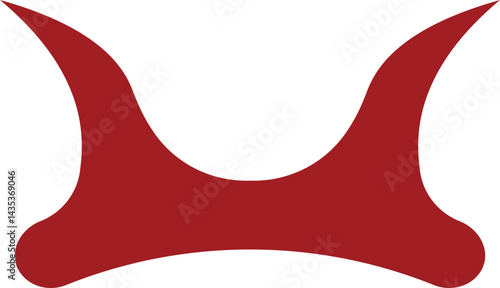 Red Devil Horns Headband Illustration