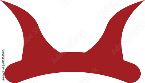 Red Devil Horns Headband Illustration