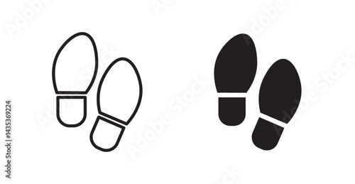 Footprint icons. Vector isolated elements concept